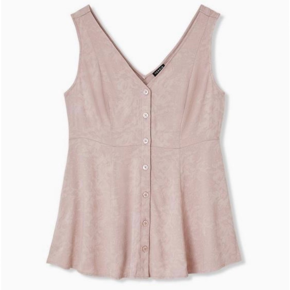Torrid Fit And Flare Jacquard Button-Front Tank Size 2 / 2X / 18-20